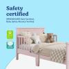 Graco Bailey Toddler Bed (Pebble Gray) – GREENGUARD Gold Certified, Fits Standard Full-Size Crib & Toddler Mattress, Toddler Safety Guardrails Included, Complete Design with Solid Headboard, Footboard(Blush)