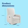 Graco Bellwood Power Recliner Swivel Glider (Ivory Basketweave) – Electronic Power Recliner for Nursery, Includes Dual-USB Charging Port for USB-A & USB-C, Glider Rocking Chair with Full Recline(Ivory)
