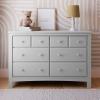 Graco Benton 6 Drawer Double Dresser (Pebble Gray) – Easy New Assembly Process, Universal Design, Durable Steel Hardware and Euro-Glide Drawers with Safety Stops, Coordinates with Any Nursery(Pebble Gray)