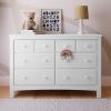 Graco Benton 6 Drawer Double Dresser (Pebble Gray) – Easy New Assembly Process, Universal Design, Durable Steel Hardware and Euro-Glide Drawers with Safety Stops, Coordinates with Any Nursery(White)