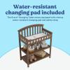 Graco Changing Table with Water-Resistant Changing Pad (White) – GREENGUARD Gold Certified, Multi Storage Nursery Changing Table for Infants and Babies(Hazelnut)