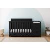 Graco Hadley 5-in-1 Convertible Crib & Changer (Espresso) – GREENGUARD Gold Certified, Fits Standard Crib Mattress, Converts to Toddler Bed and Full Bed, 4 Adjustable Mattress Heights(Black)