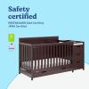 Graco Hadley 5-in-1 Convertible Crib & Changer (Espresso) – GREENGUARD Gold Certified, Fits Standard Crib Mattress, Converts to Toddler Bed and Full Bed, 4 Adjustable Mattress Heights(Espresso)