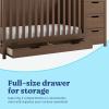 Graco Hadley 5-in-1 Convertible Crib & Changer (Espresso) – GREENGUARD Gold Certified, Fits Standard Crib Mattress, Converts to Toddler Bed and Full Bed, 4 Adjustable Mattress Heights(Hazelnut)