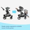 Graco Mode Nest2Grow DLX Travel System, 4-in1 Carseat Stroller Combo, 4 Modes of Use Capability from Infant Car Seat Carrier to Double Stroller, Includes SnugRide SnugFit LX Infant Car Seat, Riordan(Riordan)