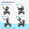 Graco Mode Nest2Grow DLX Travel System, 4-in1 Carseat Stroller Combo, 4 Modes of Use Capability from Infant Car Seat Carrier to Double Stroller, Includes SnugRide SnugFit LX Infant Car Seat, Riordan(Riordan)