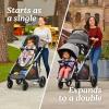 Graco Modes Nest2Grow Travel System, 4-in-1 Carseat Stroller Combo with Expandable Double Stroller Option, Adjustable Slide2Me Seat, Includes SnugRide 35 Lite Elite Infant Car Seat, Ren