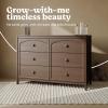 Graco Olivia 6 Drawer Double Dresser (Driftwood) – GREENGUARD Gold Certified Storage for Baby and Kids Bedroom, Interlocking Drawer System, Anti-Tip Kit Included(Hazelnut)