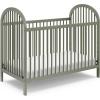 Graco Olivia Convertible Crib (Black) – GREENGUARD Gold Certified, 100% Solid Wood, Fits Standard Crib Mattress, Converts to Toddler Bed and Daybed, 4 Adjustable Mattress Heights(Olive)