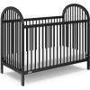 Graco Olivia Convertible Crib (Hazelnut) – GREENGUARD Gold Certified, 100% Solid Wood, Fits Standard Crib Mattress, Converts to Toddler Bed and Daybed, 4 Adjustable Mattress Heights(Black)