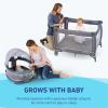 Graco Pack n Play Dome LX Playard with Baby Bassinet, Lightweight Portable Crib, Push-Button Fold Travel Crib, Redmond, Convertible(Redmond)