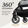 Graco Premier Merge Travel System, 3-in-1 Car Seat Stroller Combo with EZ Spin Wheels for 360 Rotation,Includes SnugRide SnugFit 35 LX Infant Car Seat, Midtown(Stroller)