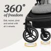 Graco Premier Merge Travel System, 3-in-1 Car Seat Stroller Combo with EZ Spin Wheels for 360 Rotation,Includes SnugRide SnugFit 35 LX Infant Car Seat, Midtown(Stroller + Car Seat)