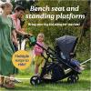 Graco Ready2Grow LX 2.0 Double Stroller Features Bench Seat and Standing Platform Options, Clark(Rafa)