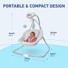 Graco Simple Sway Baby Swing, Side‑to‑Side Sway, Infant Swing with 6 Speeds, Vibration, Abbington(Abbington)