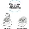 Graco Simple Sway Baby Swing, Side‑to‑Side Sway, Infant Swing with 6 Speeds, Vibration, Abbington(Redmond)