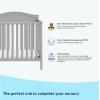 Graco Stella 4-in-1 Convertible Mini Crib with Bonus Mattress (Pebble Gray) – Includes Bonus 2.75 Inch Thick Mattress with Water-Resistant Cover, Converts to Twin Bed, Ideal Crib for Small Spaces(Pebble Gray)