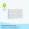 Graco Teddi 6 Drawer Double Dresser (Olive) – GREENGUARD Gold Certified, Interlocking Drawer System, Pre-Installed Drawer Tracks, Includes Two Sets of Knobs for Personalization(White)