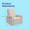 Graco Teddi Power Recliner Swivel Glider (Dune Basketweave) – Electronic Power Recline, USB-A & USB-C Charger, Premium Cushioning & Comfort(Dune Basketweave)
