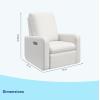 Graco Teddi Power Recliner Swivel Glider (Dune Basketweave) – Electronic Power Recline, USB-A & USB-C Charger, Premium Cushioning & Comfort(Ivory Basketweave)