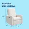 Graco Teddi Power Recliner Swivel Glider (Dune Basketweave) – Electronic Power Recline, USB-A & USB-C Charger, Premium Cushioning & Comfort(Ivory Boucle)