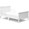 Graco Bailey Toddler Bed (Pebble Gray) – GREENGUARD Gold Certified, Fits Standard Full-Size Crib & Toddler Mattress, Toddler Safety Guardrails Included, Complete Design with Solid Headboard, Footboard(White)