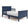 Graco Bailey Toddler Bed (Pebble Gray) – GREENGUARD Gold Certified, Fits Standard Full-Size Crib & Toddler Mattress, Toddler Safety Guardrails Included, Complete Design with Solid Headboard, Footboard(Midnight Blue)