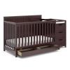 Graco Hadley 5-in-1 Convertible Crib & Changer (Espresso) – GREENGUARD Gold Certified, Fits Standard Crib Mattress, Converts to Toddler Bed and Full Bed, 4 Adjustable Mattress Heights(Espresso)