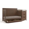 Graco Hadley 5-in-1 Convertible Crib & Changer (Espresso) – GREENGUARD Gold Certified, Fits Standard Crib Mattress, Converts to Toddler Bed and Full Bed, 4 Adjustable Mattress Heights(Hazelnut)
