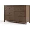 Graco Olivia 6 Drawer Double Dresser (Driftwood) – GREENGUARD Gold Certified Storage for Baby and Kids Bedroom, Interlocking Drawer System, Anti-Tip Kit Included(Hazelnut)