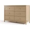 Graco Olivia 6 Drawer Double Dresser (Driftwood) – GREENGUARD Gold Certified Storage for Baby and Kids Bedroom, Interlocking Drawer System, Anti-Tip Kit Included(Driftwood)