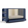 Graco Read-with-Me 4-in-1 Convertible Crib with Drawer (Olive with Driftwood) – GREENGUARD Gold Certified Converts to Toddler Bed, Daybed, and Functional Bookshelves(Midnight Blue With Driftwood)