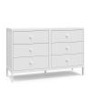 Graco Theo 6 Drawer Dresser (White) – GREENGUARD Gold Certified, Interlocking Drawer System, Dresser Drawer Organizer for Nursery & Kids Bedroom(White)