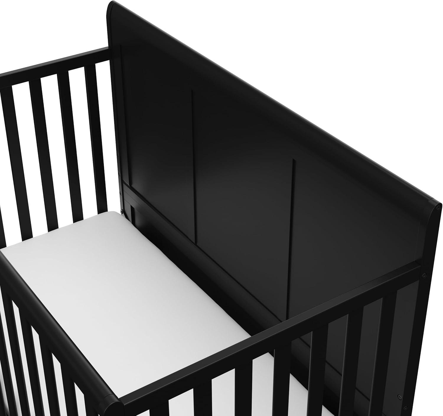 imageGraco Asheville 5in1 Convertible Crib with Drawer White GREENGUARD Gold Certified Crib with Drawer Combo FullSize Nursery Storage Drawer Converts to Toddler Bed Daybed and FullSize BedBlack
