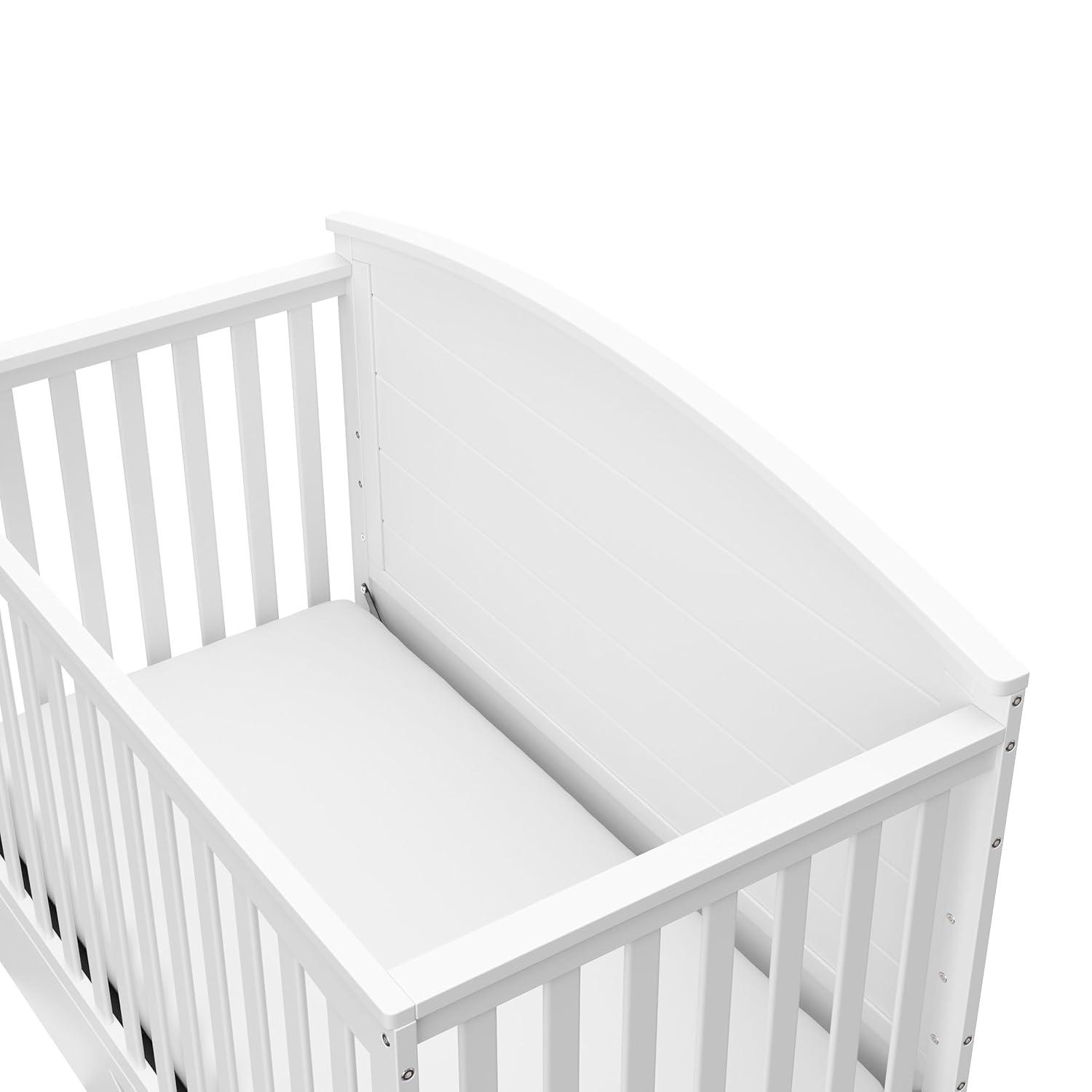 imageGraco Bellwood 5in1 Convertible Crib ampamp Changer with Drawer White GREENGUARD Gold Certified FullSize Storage Drawer Converts to Toddler Bed and FullSize BedWhite