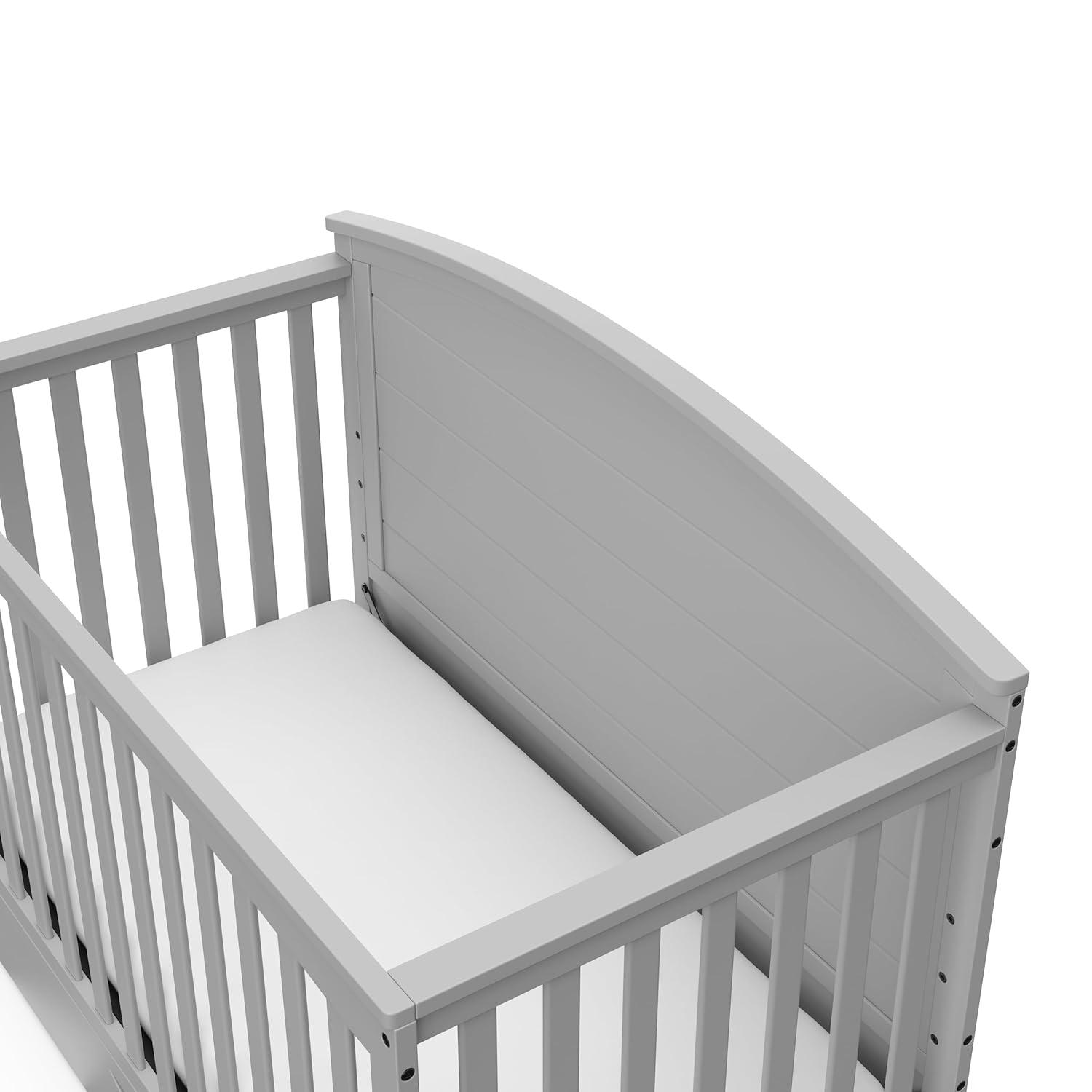 imageGraco Bellwood 5in1 Convertible Crib ampamp Changer with Drawer White GREENGUARD Gold Certified FullSize Storage Drawer Converts to Toddler Bed and FullSize BedPebble Gray