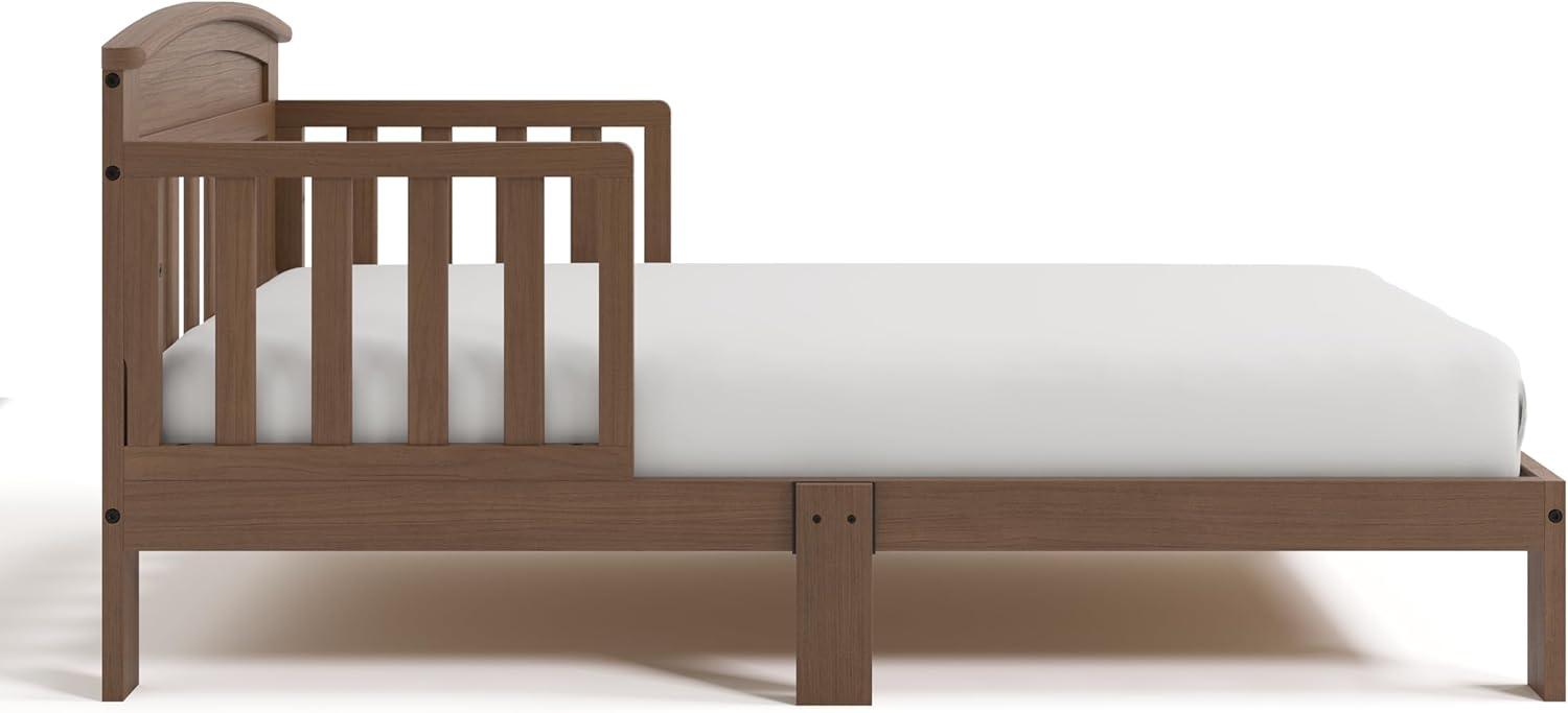 imageGraco Benton Toddler Bed Blush GREENGUARD Gold Certified Baby Safety Alliance Verified with Safety Toddler Guardrails Fits Standard Crib Mattress Easy Assembly Kids Transition BedHazelnut