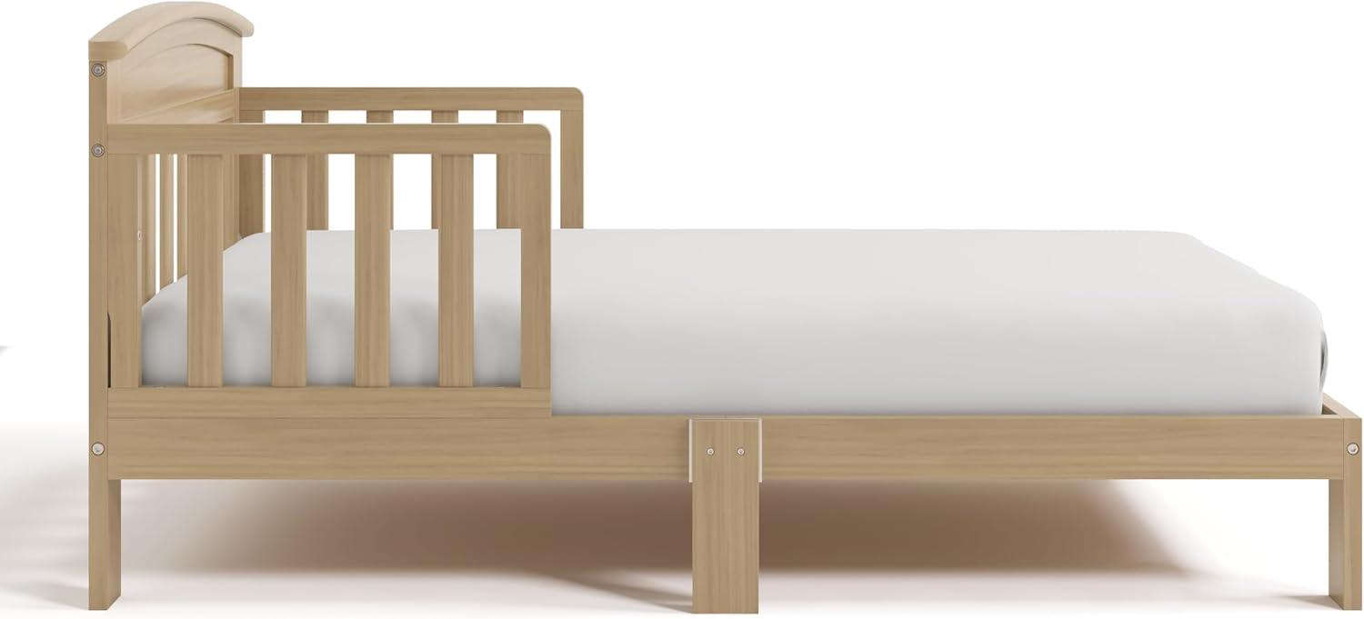 imageGraco Benton Toddler Bed Blush GREENGUARD Gold Certified Baby Safety Alliance Verified with Safety Toddler Guardrails Fits Standard Crib Mattress Easy Assembly Kids Transition BedDriftwood