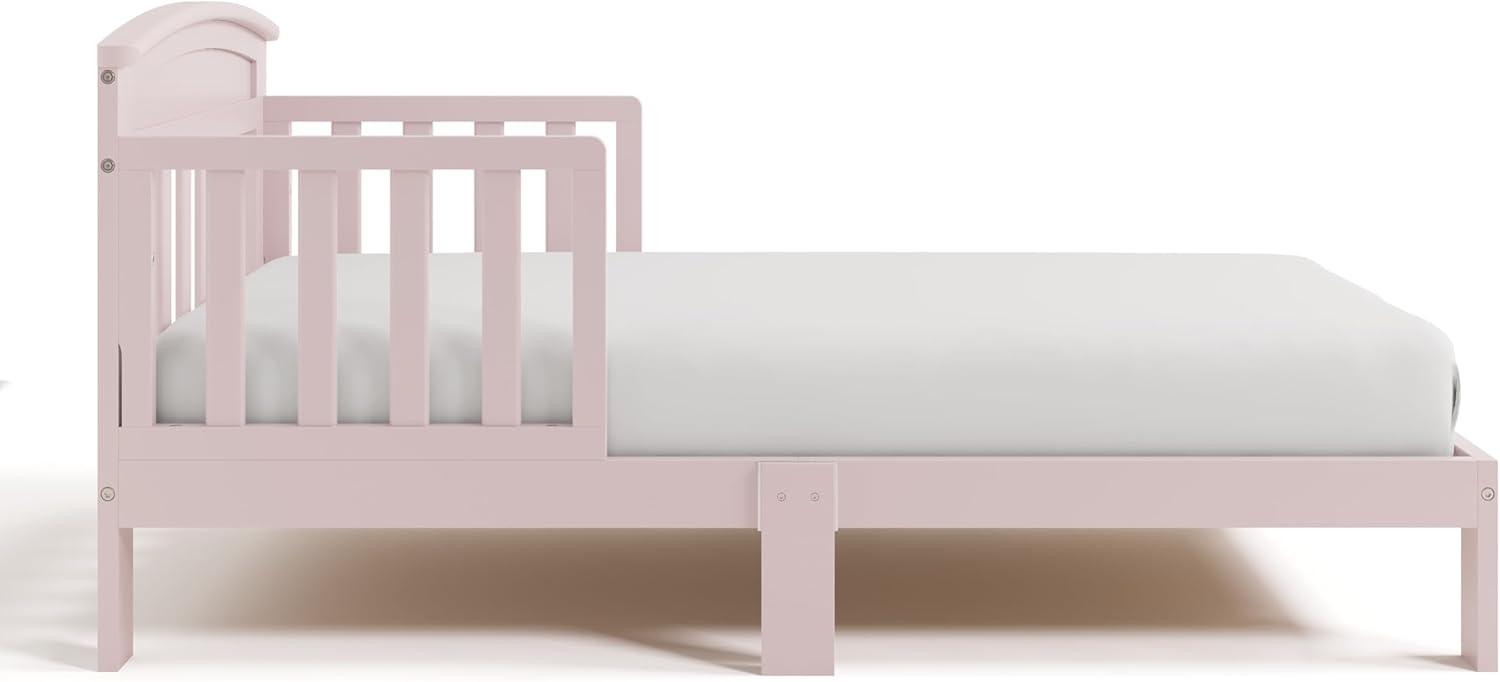 imageGraco Benton Toddler Bed Blush GREENGUARD Gold Certified Baby Safety Alliance Verified with Safety Toddler Guardrails Fits Standard Crib Mattress Easy Assembly Kids Transition BedBlush