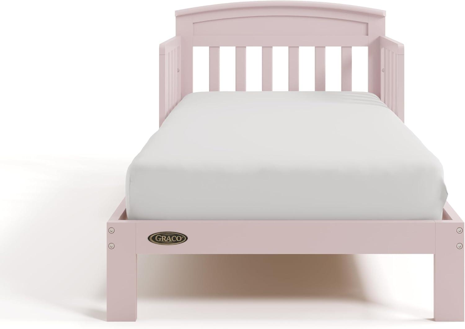 imageGraco Benton Toddler Bed Blush GREENGUARD Gold Certified Baby Safety Alliance Verified with Safety Toddler Guardrails Fits Standard Crib Mattress Easy Assembly Kids Transition BedBlush