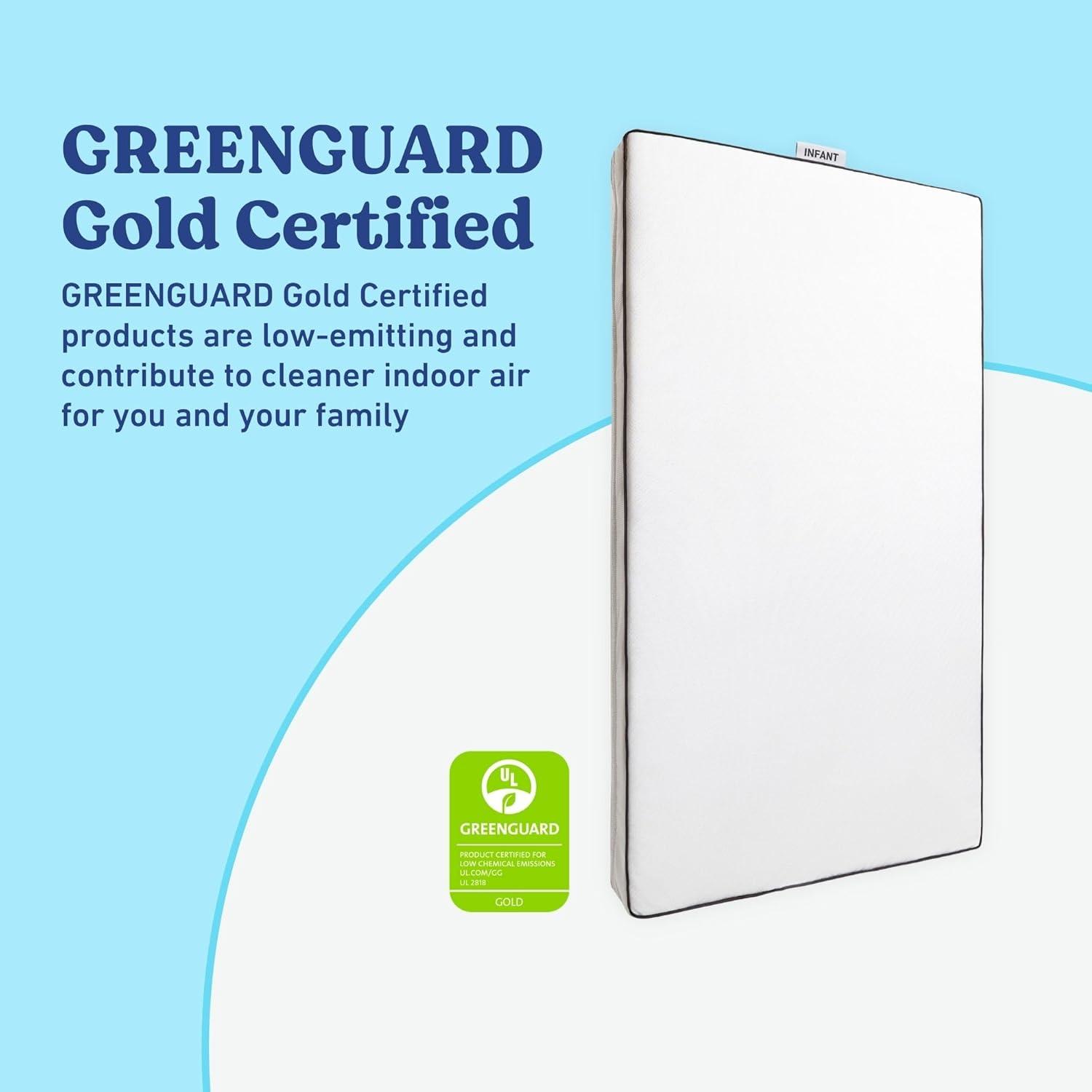 imageGraco Essentials 6Inch DualSided Crib ampamp Toddler Mattress Premium UltraSoft Baby Crib Mattress Cover for Quiet Sleep GREENGUARD Gold Certified Made in The USA Waterproof Sleep Surface 2Sided6Inch