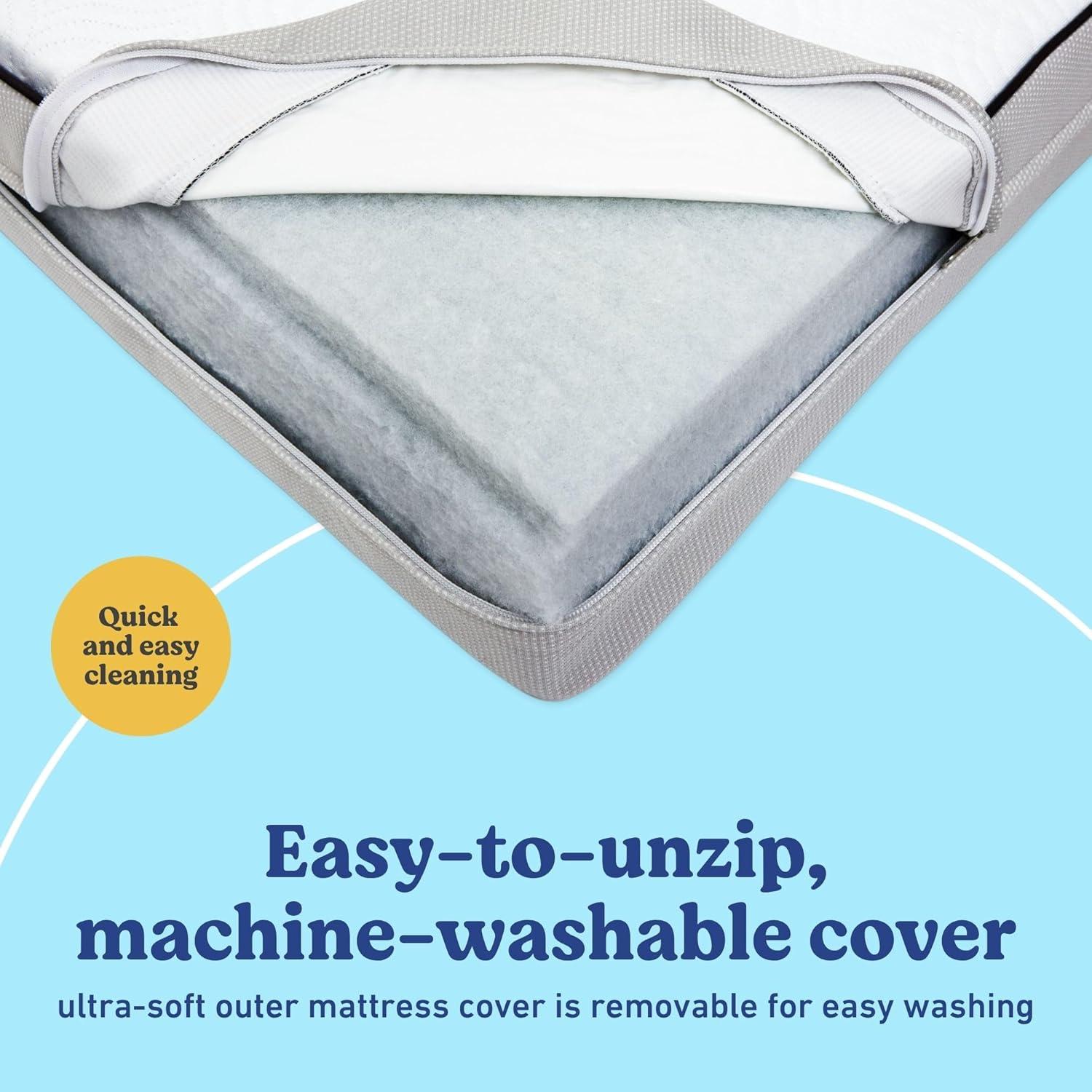 imageGraco Essentials 6Inch DualSided Crib ampamp Toddler Mattress Premium UltraSoft Baby Crib Mattress Cover for Quiet Sleep GREENGUARD Gold Certified Made in The USA Waterproof Sleep Surface 2Sided6Inch