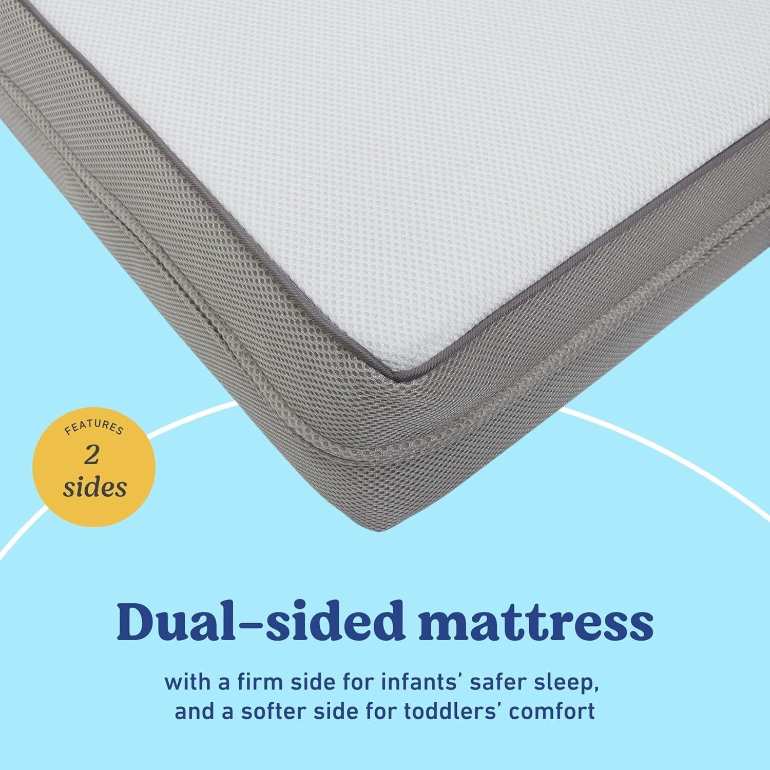 imageGraco Essentials 6Inch DualSided Crib ampamp Toddler Mattress Premium UltraSoft Baby Crib Mattress Cover for Quiet Sleep GREENGUARD Gold Certified Made in The USA Waterproof Sleep Surface 2Sided6Inch