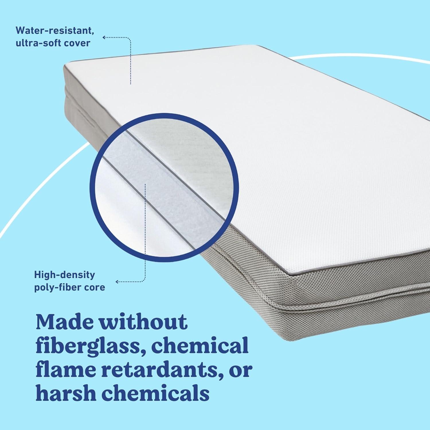 imageGraco Essentials 6Inch DualSided Crib ampamp Toddler Mattress Premium UltraSoft Baby Crib Mattress Cover for Quiet Sleep GREENGUARD Gold Certified Made in The USA Waterproof Sleep Surface 2Sided5Inch