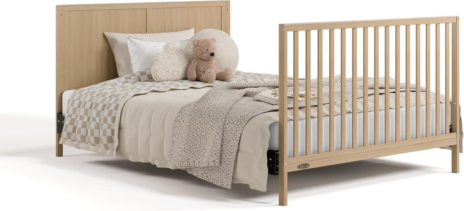 imageGraco Melrose 5in1 Convertible Crib with Drawer White GREENGUARD Gold Certified Fits Standard Crib Mattress Converts to Toddler Bed Daybed and Full Bed 4 Adjustable Mattress HeightsDriftwood