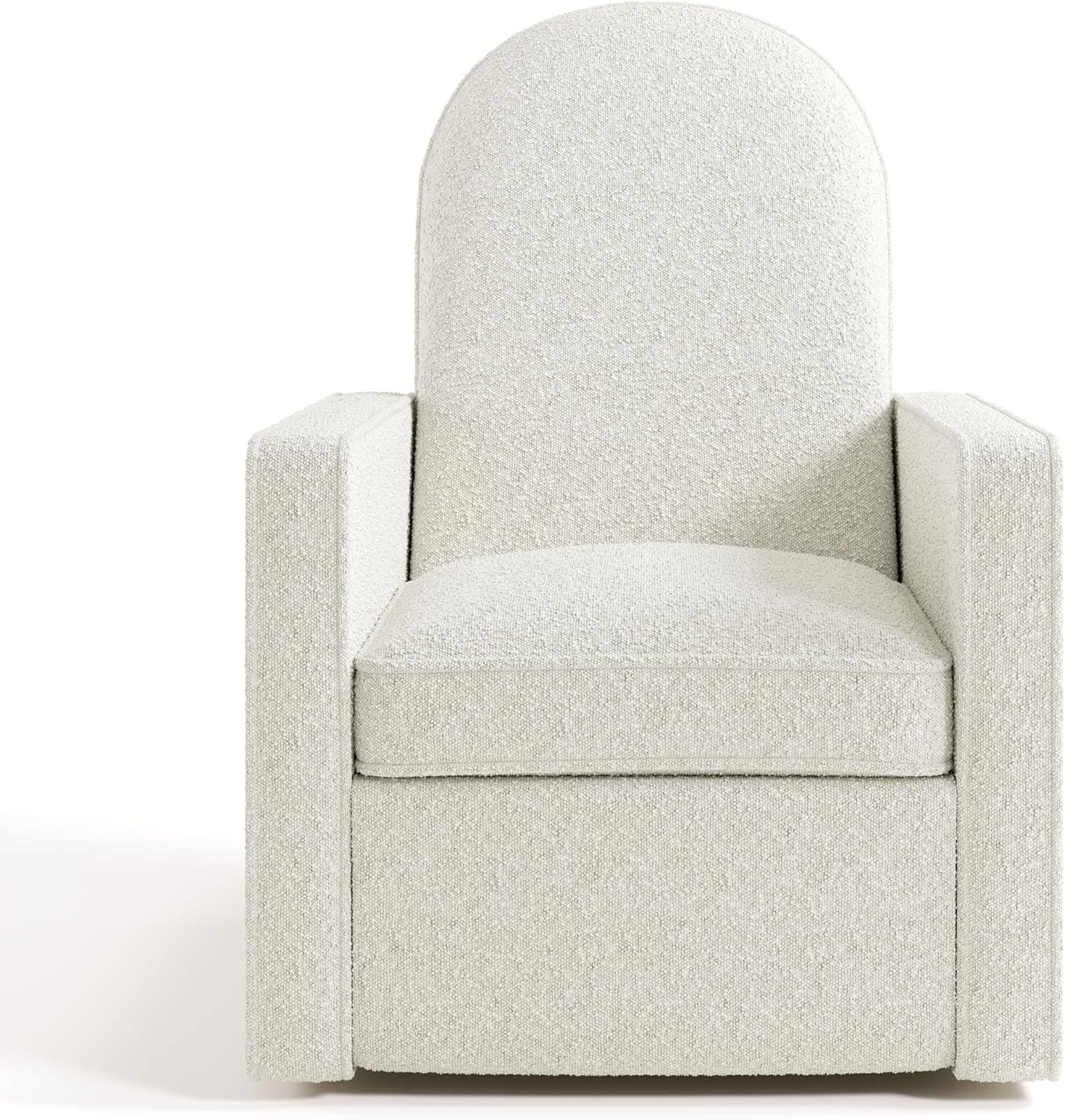 imageGraco Olivia SmallSpaces Premium Nursery Power Recliner Swivel Glider Ivory Boucle Smaller Profile for Smaller Rooms Upholstered Power Recliner Chair USB Charging Port Durable Metal BaseIvory Boucle