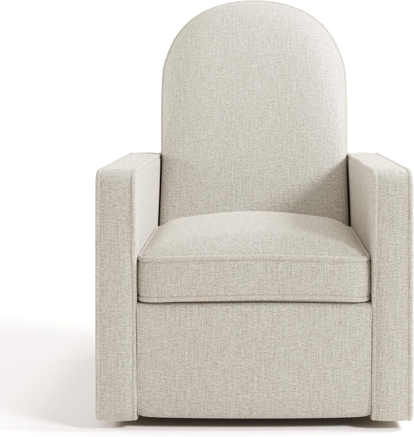 imageGraco Olivia SmallSpaces Premium Nursery Power Recliner Swivel Glider Ivory Boucle Smaller Profile for Smaller Rooms Upholstered Power Recliner Chair USB Charging Port Durable Metal BaseDune Basketweave