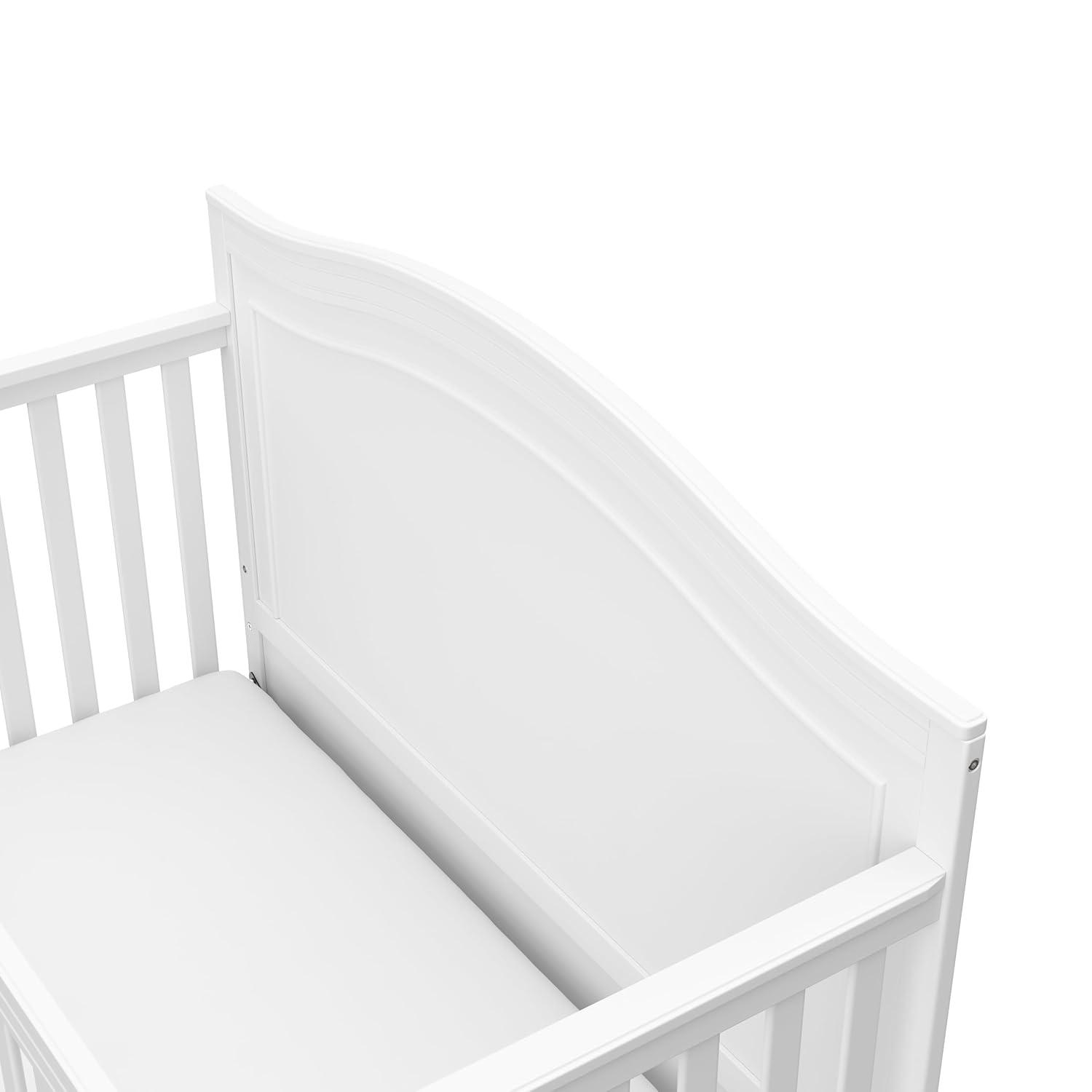 imageGraco Paris 4in1 Convertible Crib GREENGUARD Gold Certified Converts to Toddler Bed Daybed and Full Bed Fits Standard Crib Mattress Adjustable Mattress Base Frosted OatWhite