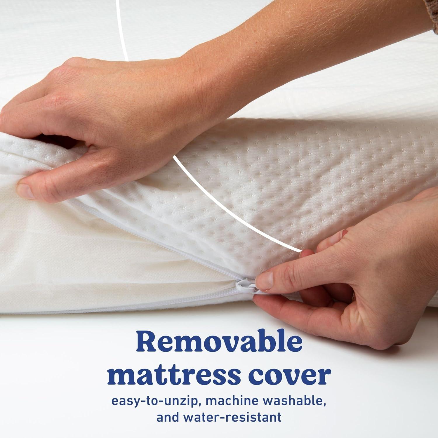 imageGraco Premium Crib ampamp Toddler Mattress GREENGUARD Gold Certified MachineWashable OEKOTEX STANDARD 100 Certified Cover with Waterproof Surface Fits Any Standard Full Size Baby Crib ampamp Toddler BedMattress and Protector 2PK