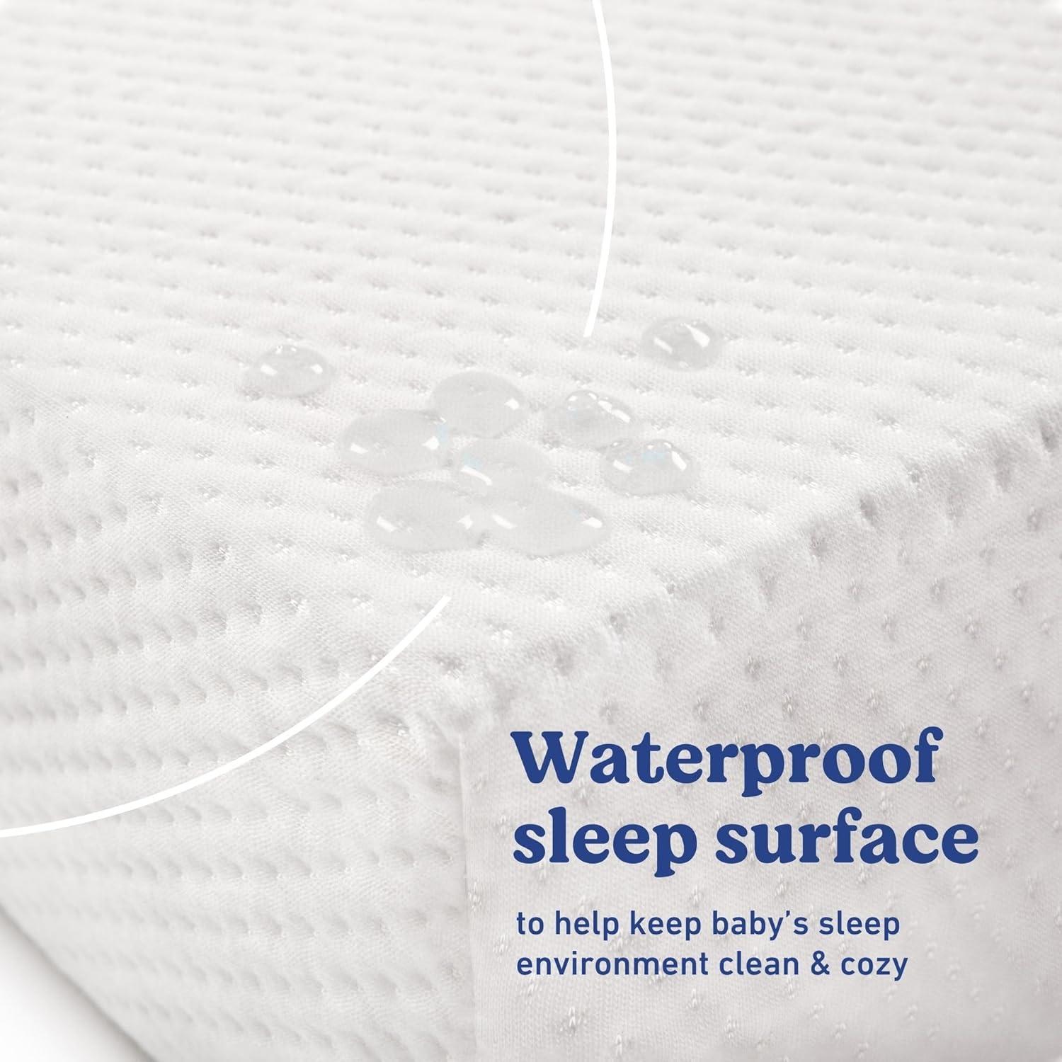 imageGraco Premium Crib ampamp Toddler Mattress GREENGUARD Gold Certified MachineWashable OEKOTEX STANDARD 100 Certified Cover with Waterproof Surface Fits Any Standard Full Size Baby Crib ampamp Toddler BedMattress